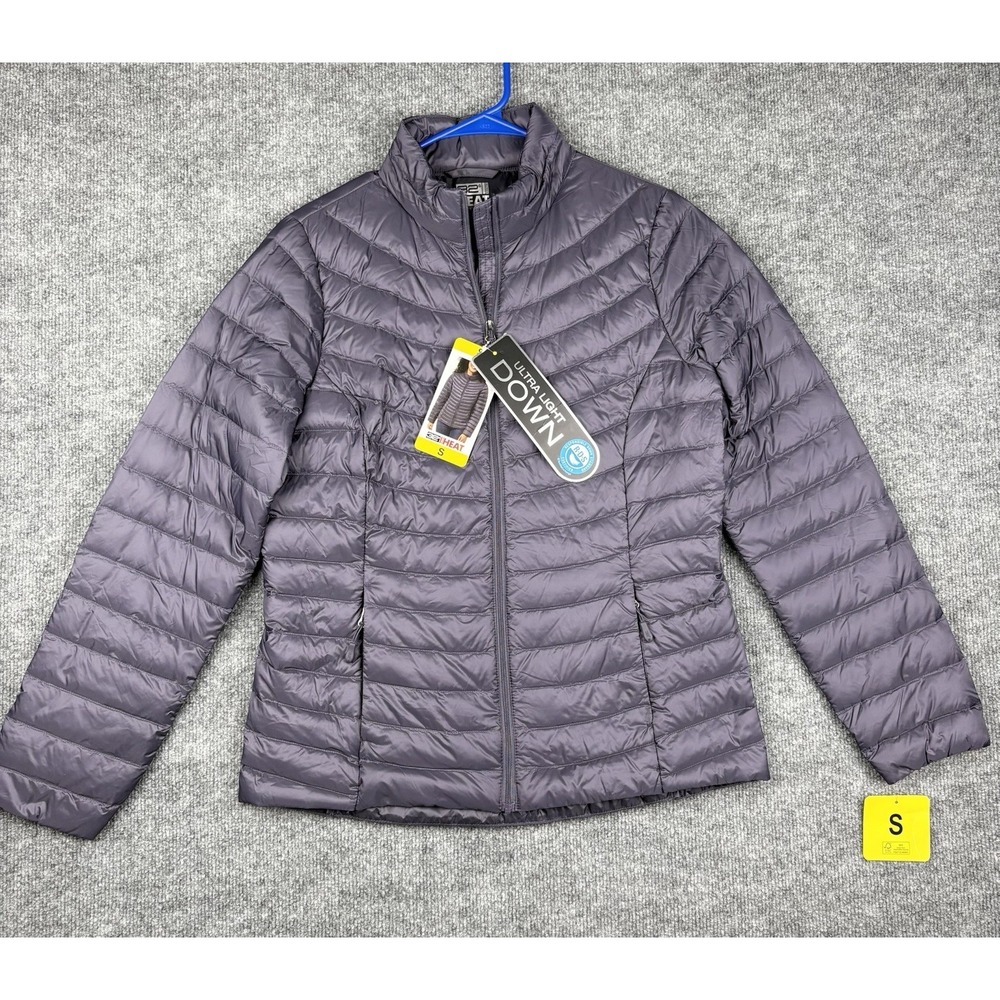 32 Degrees Heat Women's Ultralight Duck Down Jacket Purple Small Fitted NWT